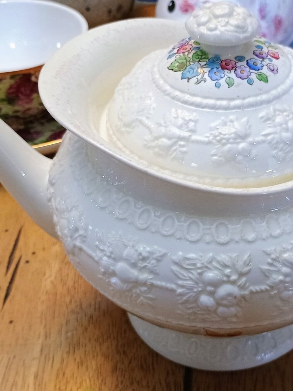 vintage Spode Billingsley Rose teapot